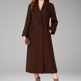 Women's Long Notched Collar Coat | Sophisticated Minimalism with Timeless Structure