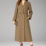 Women's Long Notched Collar Coat | Sophisticated Minimalism with Timeless Structure