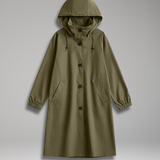 Women's Long Hooded Raincoat | Waterproof Protection with Stylish Coverage