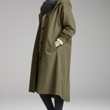 Women's Long Hooded Raincoat | Lightweight Waterproof Protection with Sleek Style