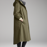 Women's Long Hooded Raincoat | Lightweight Waterproof Protection with Sleek Style