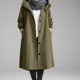 Women's Long Hooded Raincoat | Waterproof Protection with Stylish Coverage