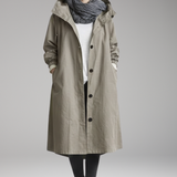Women's Long Hooded Raincoat | Waterproof Protection with Stylish Coverage