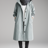 Women's Long Hooded Raincoat | Waterproof Protection with Stylish Coverage