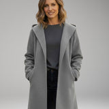 Oversized Lapel Coat | Relaxed Structure with Hidden Closure