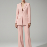 Women's V-Neck Longline Suit Set | Professional Power Dressing