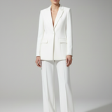 Women's V-Neck Longline Suit Set | Professional Power Dressing