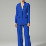 Women's V-Neck Longline Suit Set | Professional Power Dressing