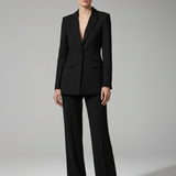 Women's V-Neck Longline Suit Set | Professional Power Dressing