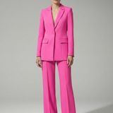 Women's V-Neck Longline Suit Set | Professional Power Dressing