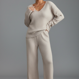 Women's Two-Piece Lounge Set | Comfortable Long Sleeve Relaxation Wear