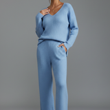 Women's Two-Piece Lounge Set | Comfortable Long Sleeve Relaxation Wear