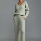 Women's Two-Piece Lounge Set | Comfortable Long Sleeve Relaxation Wear