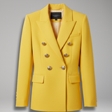 Women's Structured Blazer with Overlapping Front Panel | Professional Elegance