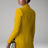 Women's Structured Blazer with Overlapping Front Panel | Professional Elegance