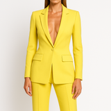 Chic Single-Button Blazer & Trouser Set | Sophisticated Professional Style