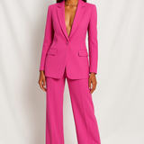 Chic Single-Button Blazer & Trouser Set | Sophisticated Professional Style
