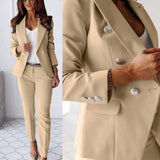 Double-Breasted Blazer Set | Professional Elegance Made Simple