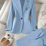 Women's Classic Notched Lapel Blazer & Trouser Set | Instant Polish, Effortless Confidence