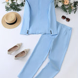 Women's Classic Notched Lapel Blazer & Trouser Set | Instant Polish, Effortless Confidence