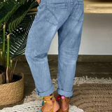 Mid-Rise Ripped Blue Jeans | Effortless Edge, Everyday Ease