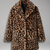 Leopard Print Faux Fur Coat | Bold Statement with Luxurious Warmth