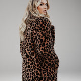 Leopard Print Faux Fur Coat | Bold Statement with Luxurious Warmth