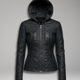 Dames Hooded Zip Jacket | Gestructureerde Finish met Moderne Eenvoud