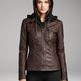 Dames Hooded Zip Jacket | Gestructureerde Finish met Moderne Eenvoud