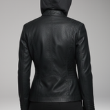 Dames Hooded Zip Jacket | Gestructureerde Finish met Moderne Eenvoud