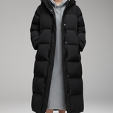 Women's Full-Length Puffer Jacket with Hood | Ultimate Warmth, Modern Style