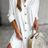 Button-Up Shirt Dress | Relaxed Fit, Effortless Versatility