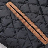Men's Quilted Jacket with Stand Collar – Padded Winter Outerwear