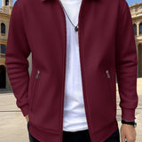 Men's Textured Zip Jacket – Lightweight Modern Casual Layer