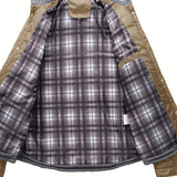 Men's Quilted Jacket with Stand Collar – Padded Winter Outerwear