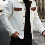 Men's Button Front Jacket – Smart Casual Tailored Overshirt