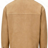 Men's Relaxed-Fit Collared Utility Jacket - Pocketed Layer