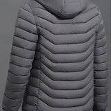 Men's Padded Hooded Jacket – Lightweight Insulated Winter Layer