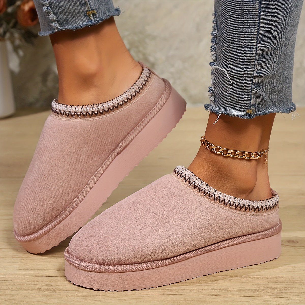 Women's Cosy House Slippers - Soft Lined Non-Slip Indoor Shoes