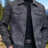 Men's Trucker Jacket – Textured Classic Casual Layering Jacket