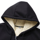 Men's Hooded Fleece-Lined Zip-Up Jacket - Cosy Winter Layer