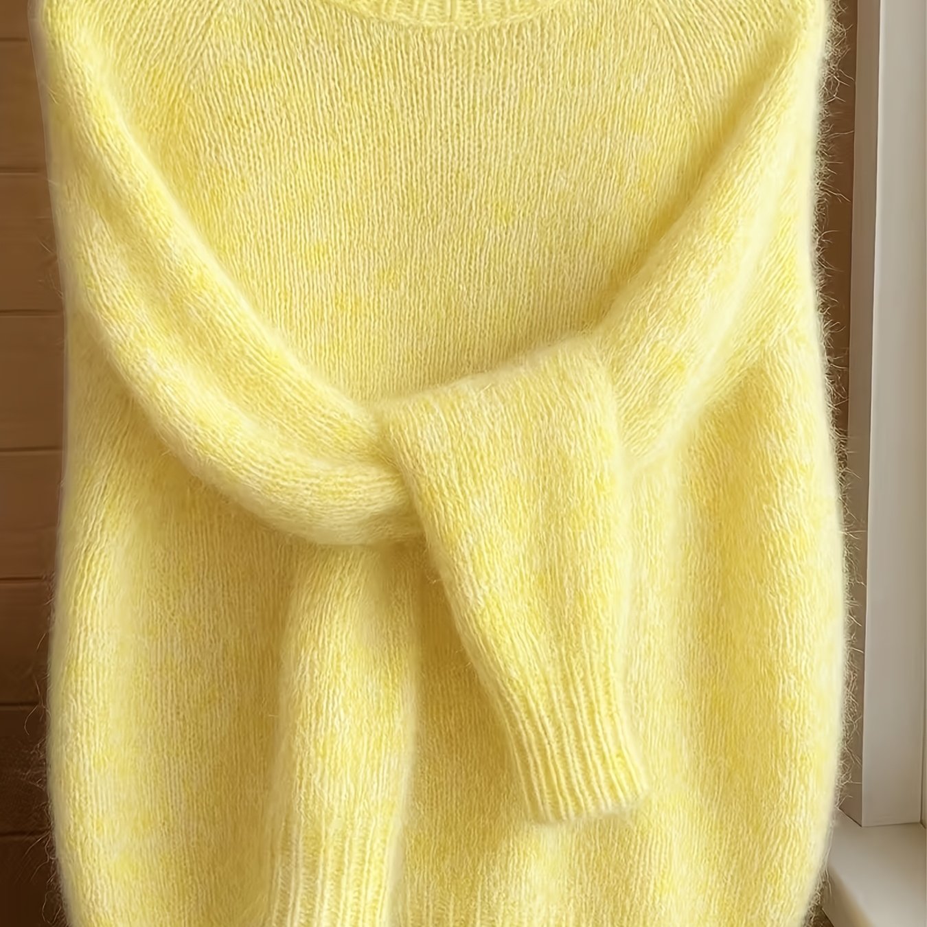 Women's Crew Neck Jumper – Soft Textured Knit Sweater Top