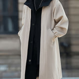 Men's Hooded Overcoat – Long Layered Winter Coat with Hood