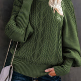 Women's Cable Knit Jumper – Cosy Comfort Fit Winter Sweater