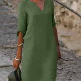 Relaxed V-Neck Dress | Ultimate Comfort, Timeless Elegance