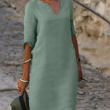Relaxed V-Neck Dress | Ultimate Comfort, Timeless Elegance