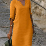 Relaxed V-Neck Dress | Ultimate Comfort, Timeless Elegance