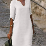 Relaxed V-Neck Dress | Ultimate Comfort, Timeless Elegance