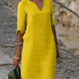 Relaxed V-Neck Dress | Ultimate Comfort, Timeless Elegance