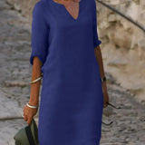 Relaxed V-Neck Dress | Ultimate Comfort, Timeless Elegance